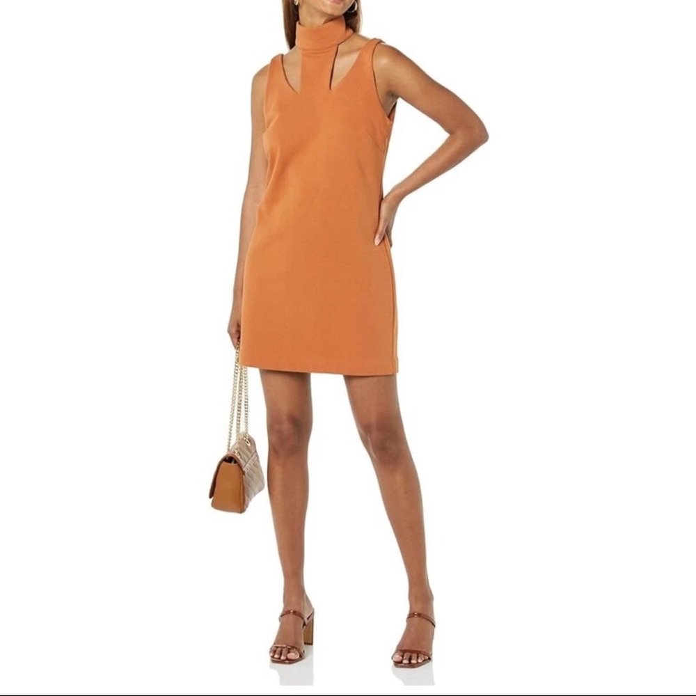 Elegant Orange Sleeveless Dress Size XL NWT